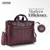 Leather Laptop Messenger Bag for Men with Multiple Compartments - Fits up to 15.6 Inch Laptop - 1 Year Warranty