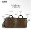 Leather Laptop Bag for Men - Fits Upto 15.6 Inch Laptop/MacBook - Premium Office Bag with 1 Year Warranty