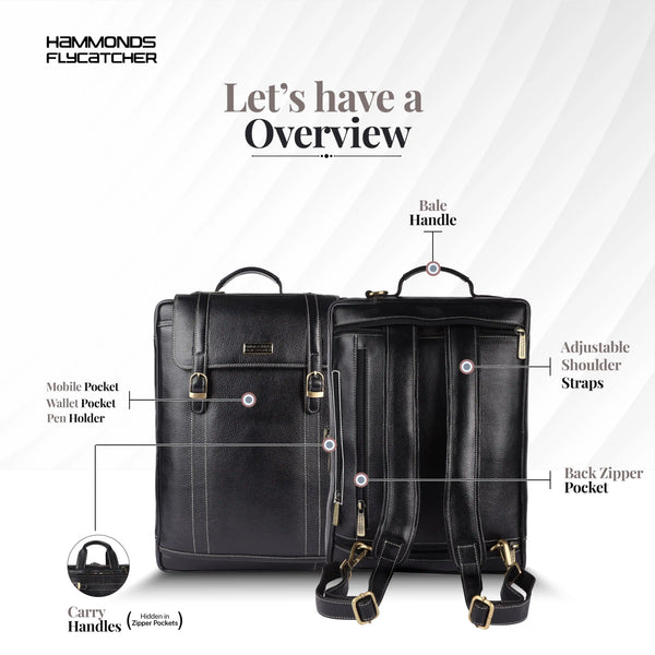 Laptop Bag for Men - Genuine Leather Office Bag - Fits upto 15.6 Inch Laptop/MacBook - Messenger Bag