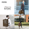 Laptop Bag for Men - Genuine Leather Office Bag - Fits upto 15.6 Inch Laptop/MacBook - Messenger Bag
