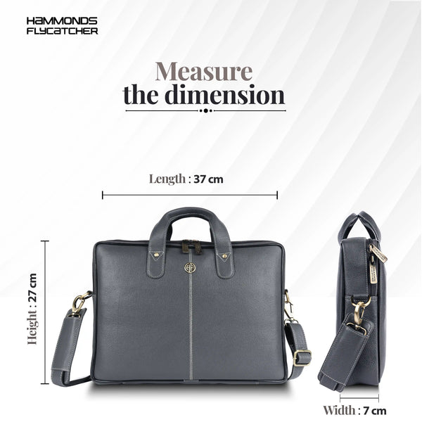 Office Bag for Men - Genuine Leather Laptop Bag - Fits Upto 14 Inch Laptop Bag/MacBook - 1 Year Warranty