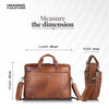 Leather Laptop Bag for Men - Fits Upto 15.6 Inch Laptop/MacBook - Premium Office Bag with 1 Year Warranty