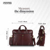 Leather Laptop Bag for Men - Fits Upto 15.6 Inch Laptop/MacBook - Premium Office Bag with 1 Year Warranty
