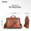Leather Laptop Messenger Bag for Men with Multiple Compartments - Fits up to 15.6 Inch Laptop - 1 Year Warranty