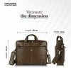 Leather Laptop Bag for Men - Fits Upto 15.6 Inch Laptop/MacBook - Premium Office Bag with 1 Year Warranty