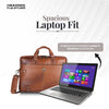 Leather Laptop Bag for Men - Fits Upto 15.6 Inch Laptop/MacBook - Premium Office Bag with 1 Year Warranty