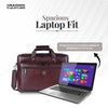 Office Shoulder Bag for Laptop - Genuine Leather - Fits 14 to 15.6 Inch Laptop/MacBook - 1 Year Warranty