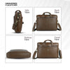 Leather Laptop Messenger Bag for Men with Multiple Compartments - Fits up to 15.6 Inch Laptop - 1 Year Warranty