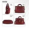 Genuine Leather Office Bag for Men - Laptop Bag - Fits Upto 15.6 Inch Laptop/MacBook - 1 Year Warranty