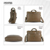 Leather Laptop Messenger Bag for Men with Multiple Compartments - Fits up to 15.6 Inch Laptop - 1 Year Warranty