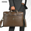 Leather Laptop Messenger Bag for Men with Multiple Compartments - Fits up to 15.6 Inch Laptop - 1 Year Warranty