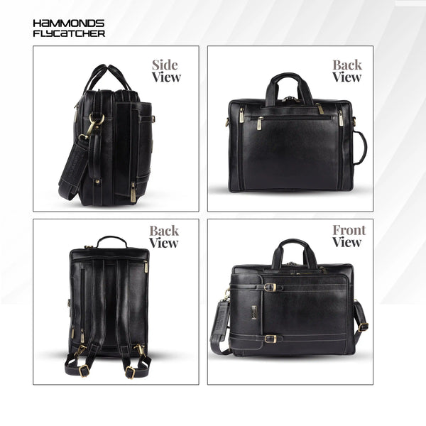 Laptop Bag for Men - Genuine Leather Office Bag - Fits upto 15.6 Inch Laptop/MacBook - Messenger Bag
