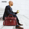 Genuine Leather Office Bag for Men - Laptop Bag - Fits Upto 15.6 Inch Laptop/MacBook - 1 Year Warranty