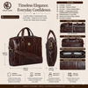 Genuine Leather 15 inch Full Grain Natural Leather Laptop Bag image 3