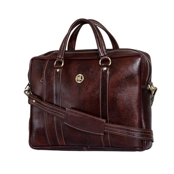 Genuine Leather 15 inch Full Grain Natural Leather Laptop Bag image 2