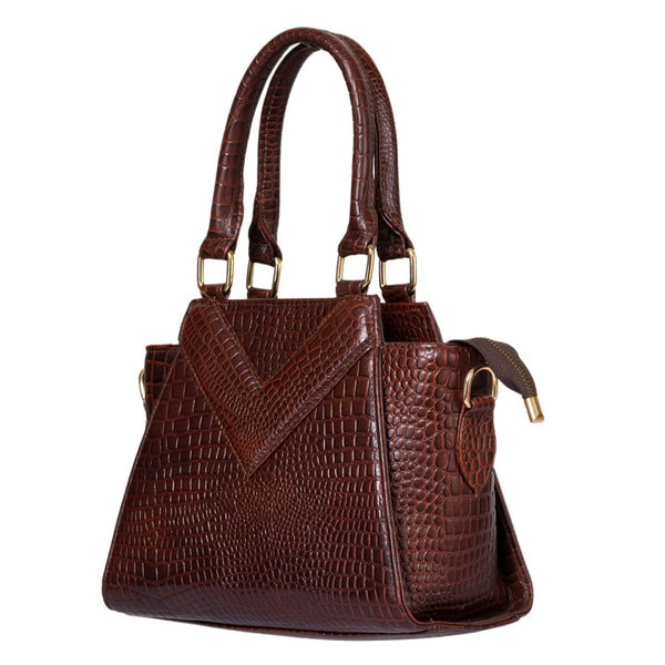 Small Croco Leather Handbag image 12
