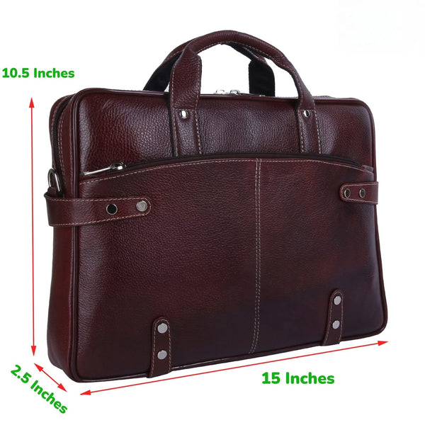 Genuine Leather Laptop Bag for daily use 15"5inch image 1