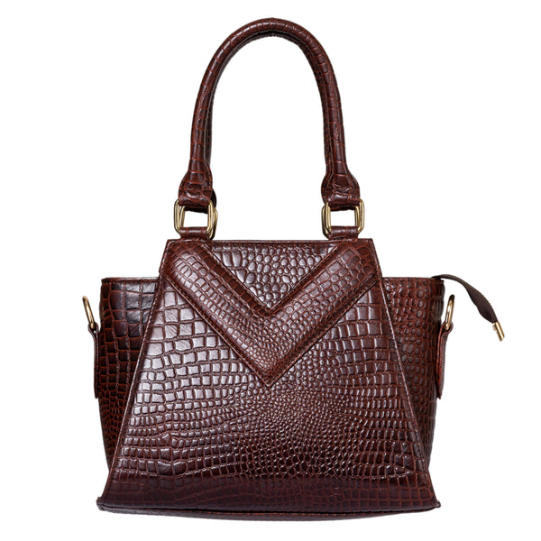 Small Croco Leather Handbag image 8