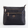 Natural Leather Mtl Chain Pocket Sling - Black image