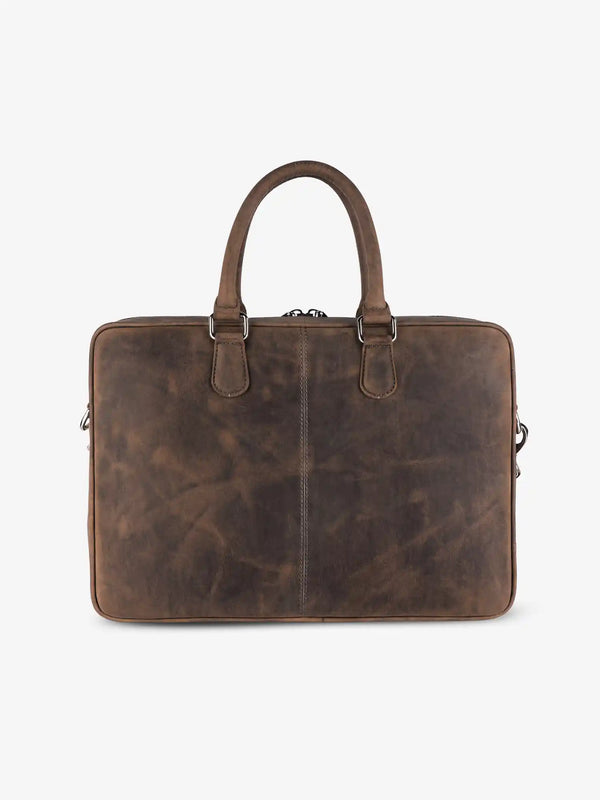 Genuine Leather Office Bag for Men, 15.6 Inch Laptop Bag, 1 Year Warranty