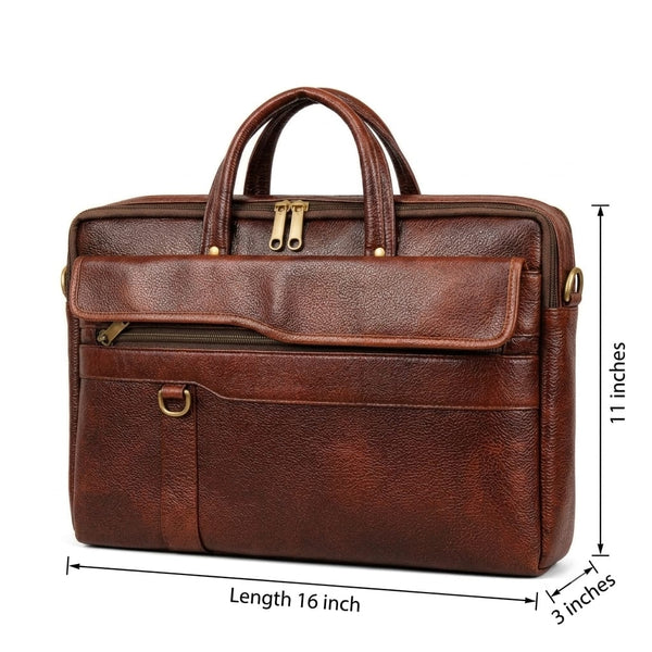 Genuine Leather Laptop Bag for daily use 15"5inch image 1