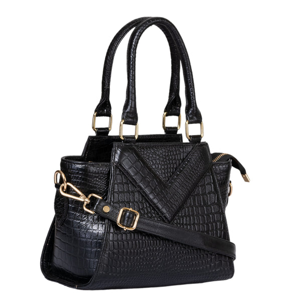 Small Croco Leather Handbag image 7