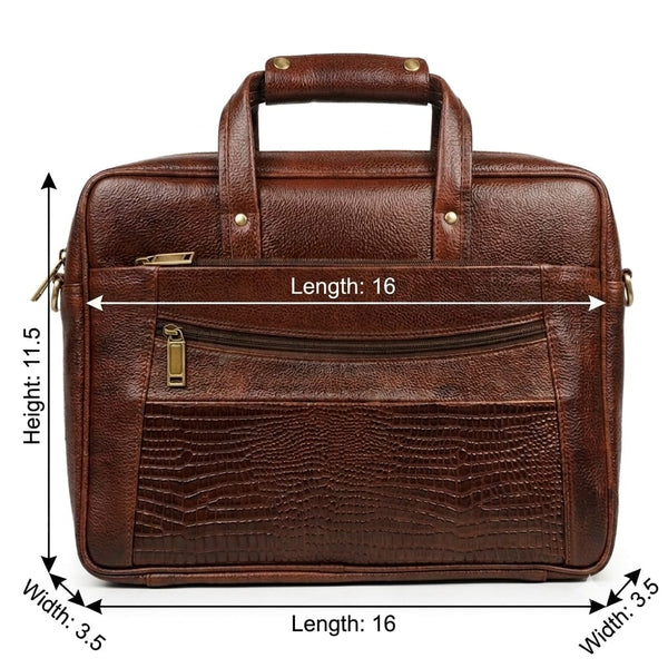 Genuine Leather Laptop Bag for daily use 15"5inch image 1