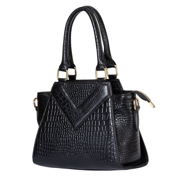 Small Croco Leather Handbag image 4