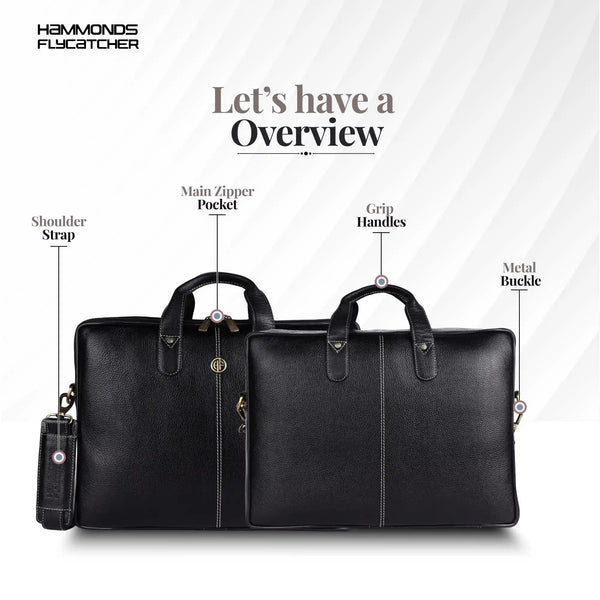 Genuine Leather Laptop Bag for Men - Office Bag - Fits Up to 14/15.6 Inch Laptop/MacBook