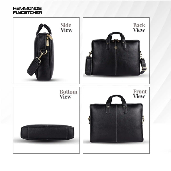Genuine Leather Laptop Bag for Men - Office Bag - Fits Up to 14/15.6 Inch Laptop/MacBook