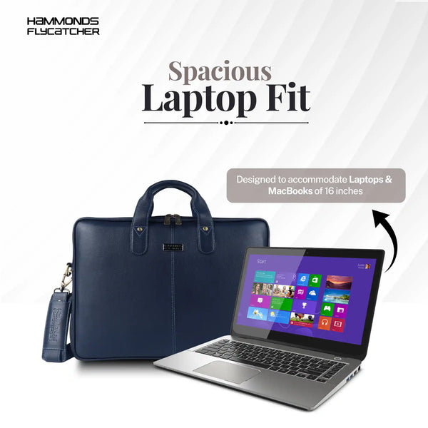Genuine Leather Laptop Bag for Men - Office Bag - Fits Up to 14/15.6 Inch Laptop/MacBook