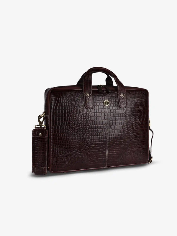 Genuine Leather Laptop Bag for Men - Office Bag - Fits Up to 14/15.6 Inch Laptop/MacBook