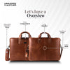 Genuine Leather Laptop Bag for Men - Office Bag - Fits Up to 14/15.6 Inch Laptop/MacBook