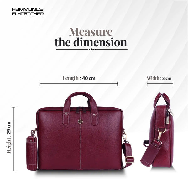 Genuine Leather Laptop Bag for Men - Office Bag - Fits Up to 14/15.6 Inch Laptop/MacBook