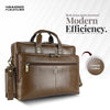 Luxury Leather Laptop Bag for Men - Office Shoulder Bag - Fits 14/15.6 Inch Laptops/MacBook