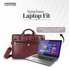 Laptop Bag for Men - Genuine Leather Office Bag with Multiple Compartments - Fits 14-15.6 Inch Laptop