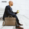 Laptop Bag for Men - Genuine Leather Office Bag with Multiple Compartments - Fits 14-15.6 Inch Laptop