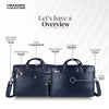 Laptop Bag for Men - Genuine Leather Office Bag with Multiple Compartments - Fits 14-15.6 Inch Laptop