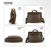 Laptop Bag for Men - Genuine Leather Office Bag with Multiple Compartments - Fits 14-15.6 Inch Laptop