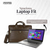 Laptop Bag for Men - Genuine Leather Office Bag with Multiple Compartments - Fits 14-15.6 Inch Laptop