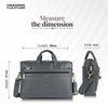 Laptop Bag for Men - Genuine Leather Office Bag with Multiple Compartments - Fits 14-15.6 Inch Laptop