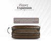 Genuine Leather Expandable Laptop Bag for Men with Adjustable Strap - Fits Upto 15.6" Laptop/MacBook- 1 Year Warranty