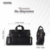 Genuine Leather Expandable Laptop Bag for Men with Adjustable Strap - Fits Upto 15.6" Laptop/MacBook- 1 Year Warranty