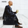 Genuine Leather Expandable Laptop Bag for Men with Adjustable Strap - Fits Upto 15.6" Laptop/MacBook- 1 Year Warranty