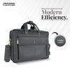 Genuine Leather Expandable Laptop Bag for Men with Adjustable Strap - Fits Upto 15.6" Laptop/MacBook- 1 Year Warranty