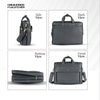 Genuine Leather Expandable Laptop Bag for Men with Adjustable Strap - Fits Upto 15.6" Laptop/MacBook- 1 Year Warranty