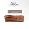 Genuine Leather Expandable Laptop Bag for Men with Adjustable Strap - Fits Upto 15.6" Laptop/MacBook- 1 Year Warranty