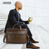 Laptop Bag for Men - Genuine Leather - Fits Upto 15.6 Inch Laptop