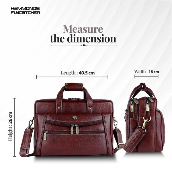 Laptop Messenger Bag For Men - Ideal for Office and Travel - Fits 14-15.6 inch Laptop - 1 Year Warranty