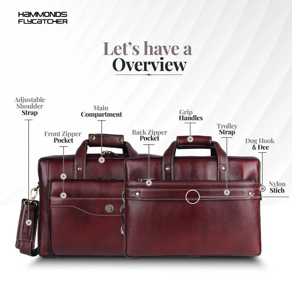 Leather Office Laptop Bags For Mens - Fits Up to 15.6-inch Laptop/MacBook - 1 Year Warranty Included